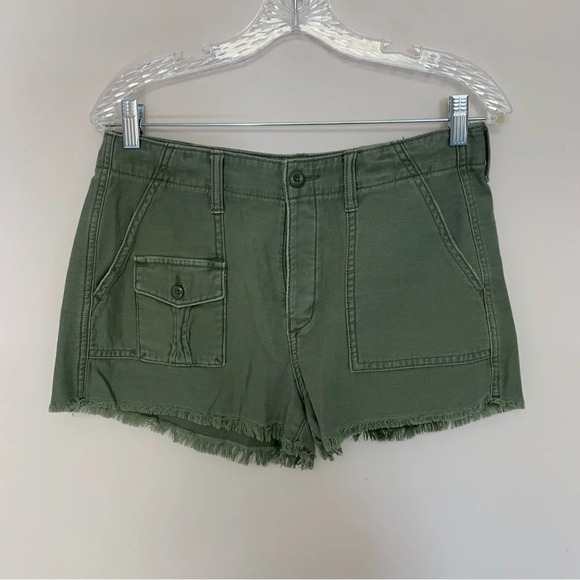 American  Eagle Green Cargo Shorts 8 - Picture 1 of 9